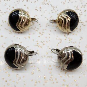BFD-80's Metal and Enamel Bauble Earring Set
